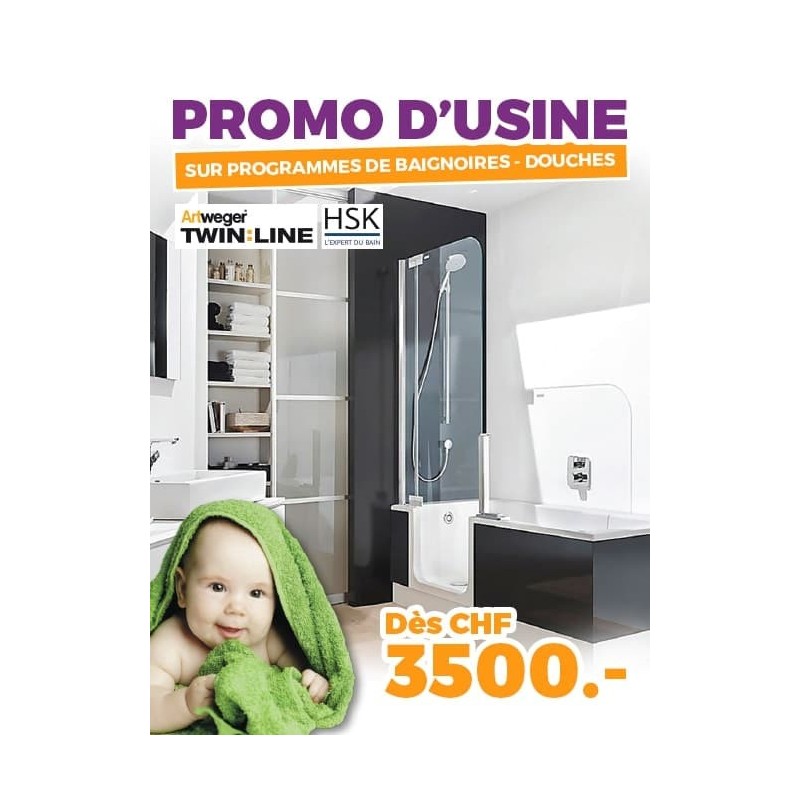 Promo baignoires-douches