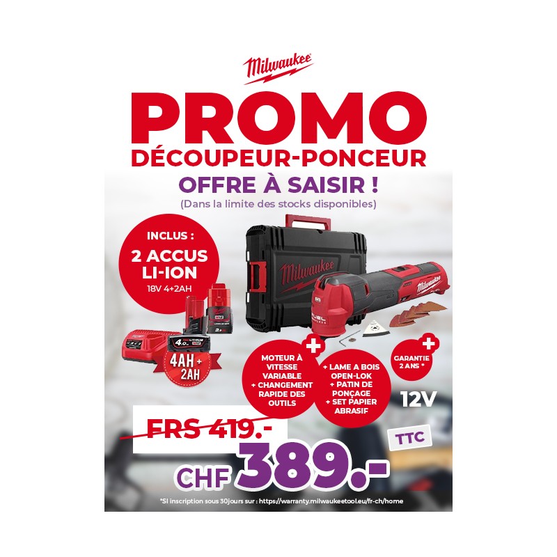 MILWAUKEE DECOUPEUR-PONCEUR M12 FMT-422X 12V ACTION