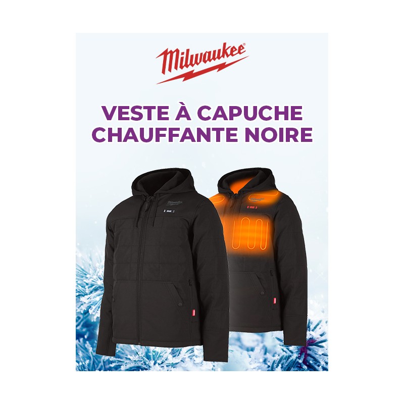 VESTE À CAPUCHE CHAUFFANTE NOIRE
