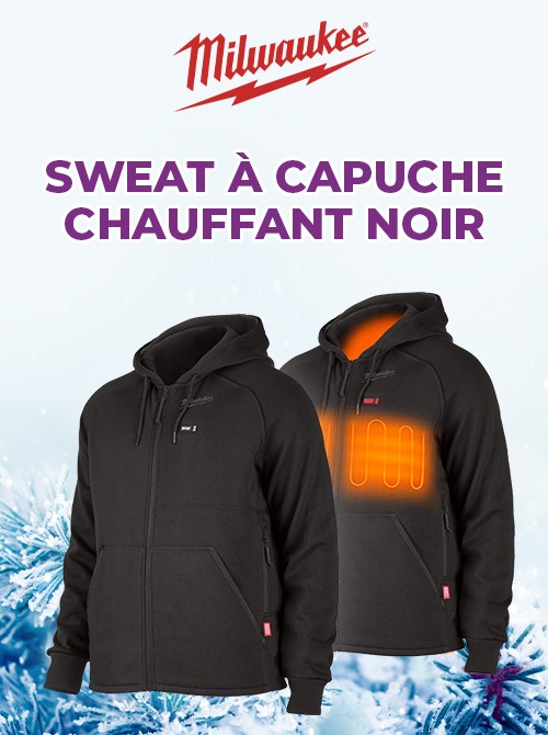 SWEAT À CAPUCHE CHAUFFANT NOIR