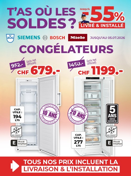 Soldes Ete - Congélateurs