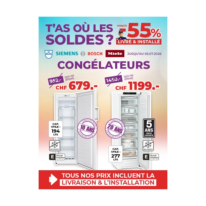 Soldes Ete - Congélateurs