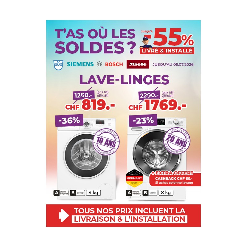 Soldes Ete - Lave-Linges