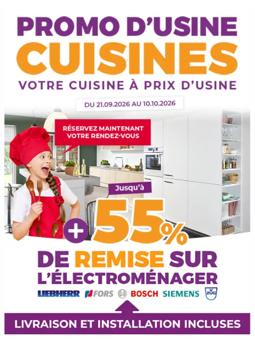 Promo d'usine cuisines du...