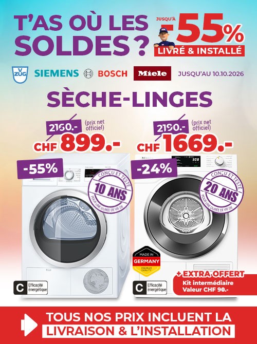 Soldes Ete - Sèche-Linges