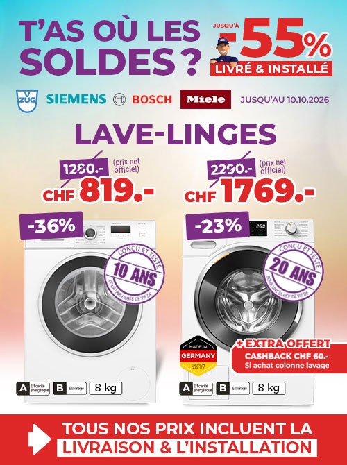 Soldes Ete - Lave-Linges