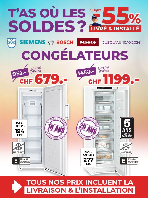 Soldes Ete - Congélateurs