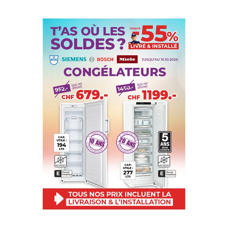 Soldes Ete - Congélateurs